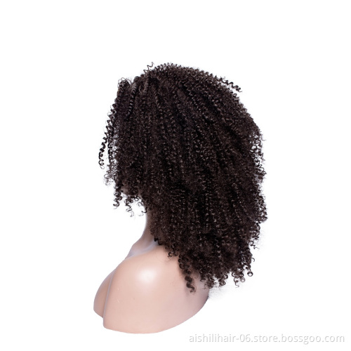 wholesale headband wigs heat resistant kinky curly wigs headabnd synthetic hair wigs for black women